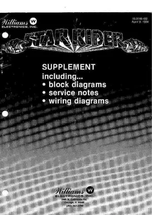 star rider supplement newscan manual|williams|games|.webp
