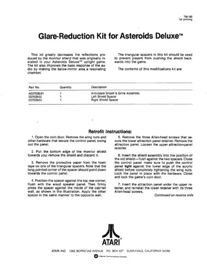 asteroids deluxe glare reduction tm-185 conversion kit instructions|atari|parts-and-periphera...webp