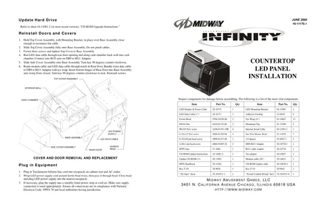 installation countertop led panel on the touch master infinity instruction manual|bally-midwa...webp