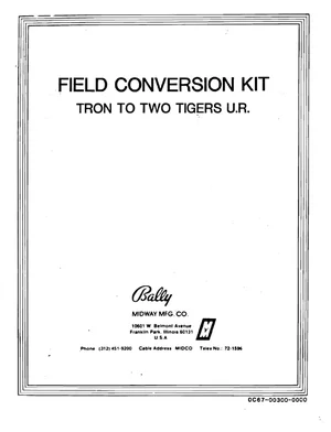 two tigers conversion kit instructions|bally-midway|cabinets|.webp