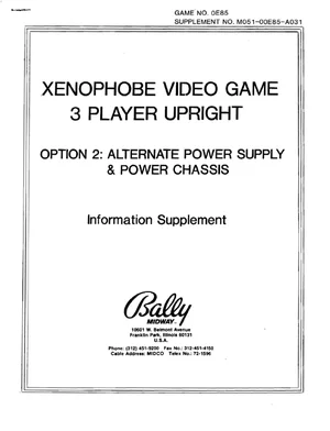 xenophobe 3 player upright option 2 alt power manual|bally-midway|cabinets|.webp