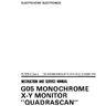 Electrohome G 05 Monochrome X-Y Quadrascan Monitor manual
