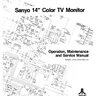 Sanyo 14 Inch Color Monitor manual, 1st Printing