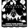 Batman Forever operation manual (Sega)