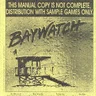 Baywatch operation manual (Sega)