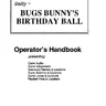 Bugs Bunny Birthday Ball manual (Bally)