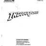 Indiana Jones operation manual (Williams)