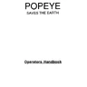 Popeye Saves The Earth Pinball operation manual (Bally)