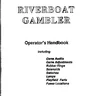Riverboat Gambler Pinball Handbook manual (Williams)
