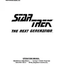 Star Trek The Next Generation Gen Pinball operation manual (Williams)