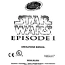 Star Wars Episode I 1 operation manual (Williams)