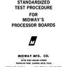 Standardized Procedure For Processor Boards manual (Bally / Midway)