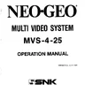 Neo Geo MVS 4 manual (SNK)
