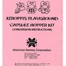 Arcade Game Keroppi Playground instruction manual (American Sammy)