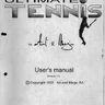 Ultimate Tennis Users manual (Art Magic)