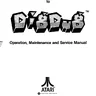 Dig Dug Mainteance service manual (Atari)