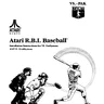 VS Rbi Baseball TM-321 manual, 1st Printing (Atari)