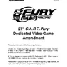 Amendment 27 C A R T Fury Championship Racing manual (Bally / Midway)