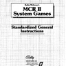 Midways Mcr II System Games manual (Bally / Midway)