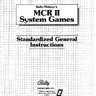 Midways Mcr II System Games Standardized General instruction manual (Bally / Midway)