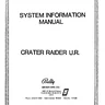 Crater Raider System Information manual (Bally / Midway)