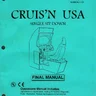 Cruis N Usa Cruisn Single Sit Down 1 101 Jan 1996 Green Cover manual (Bally / Midway)