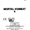 Mortal Kombat 4 manual (Bally / Midway)