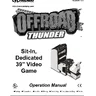 Off Road Thunder 39in manual (Bally / Midway)