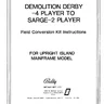 Sarge 2 Player Field From Demolition Derby 4 conversion kit instructions (Bally / Midway)