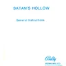 Satan Hollow manual (Bally / Midway)