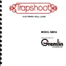 Trapshoot Electronic Wall Game Model 5001A manual, Revised (Bally / Midway)