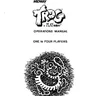 Trog Sep 1990 operation manual (Bally / Midway)