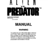 Alien VS Predator operation manual (Capcom)