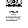 Eco Fighters manual (Capcom)
