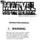 Marvel Super Heroes operation manual (Capcom)