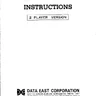 Karate Champ Player VS instruction manual (Data East)