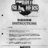 Night Slashers instruction manual (Data East)