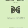 Video Game Karate Champ manual (Data East)