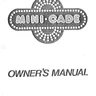 Vectrex Mini Cade owner's manual (Gce)