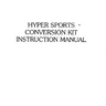 Hyper Sports manual (Konami)