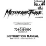 Metamorphic Force manual (Konami)