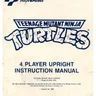 Teenage Mutant Ninja Turtles 4 Player instruction manual (Konami)