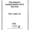 Pac-Land Preliminary Section owner's manual (Namco)