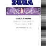 Arcade Game Zombie Revenge instruction manual (Sega)