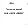 Line Of Fire Upright Temporary manual (Sega)