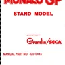 Monaco Gp Stand Model manual (Sega)