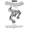 Spiderman manual (Sega)