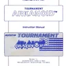 Arkanoid Tournament manual (Taito)