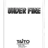 Under Fire manual (Taito)