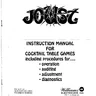Joust Cocktail instruction manual (Williams)